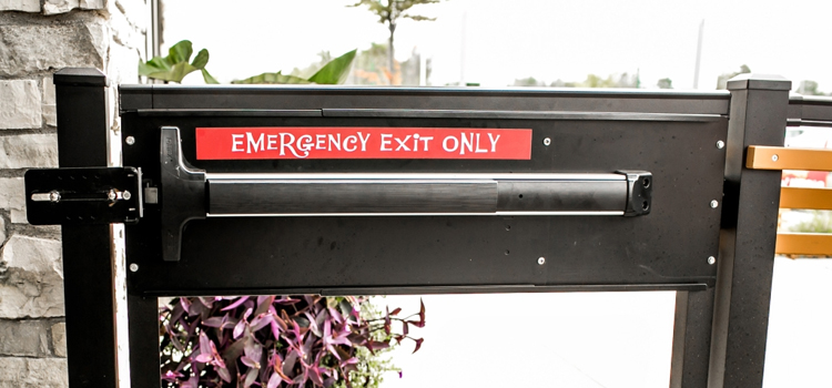 emergency push bar installation in Welland